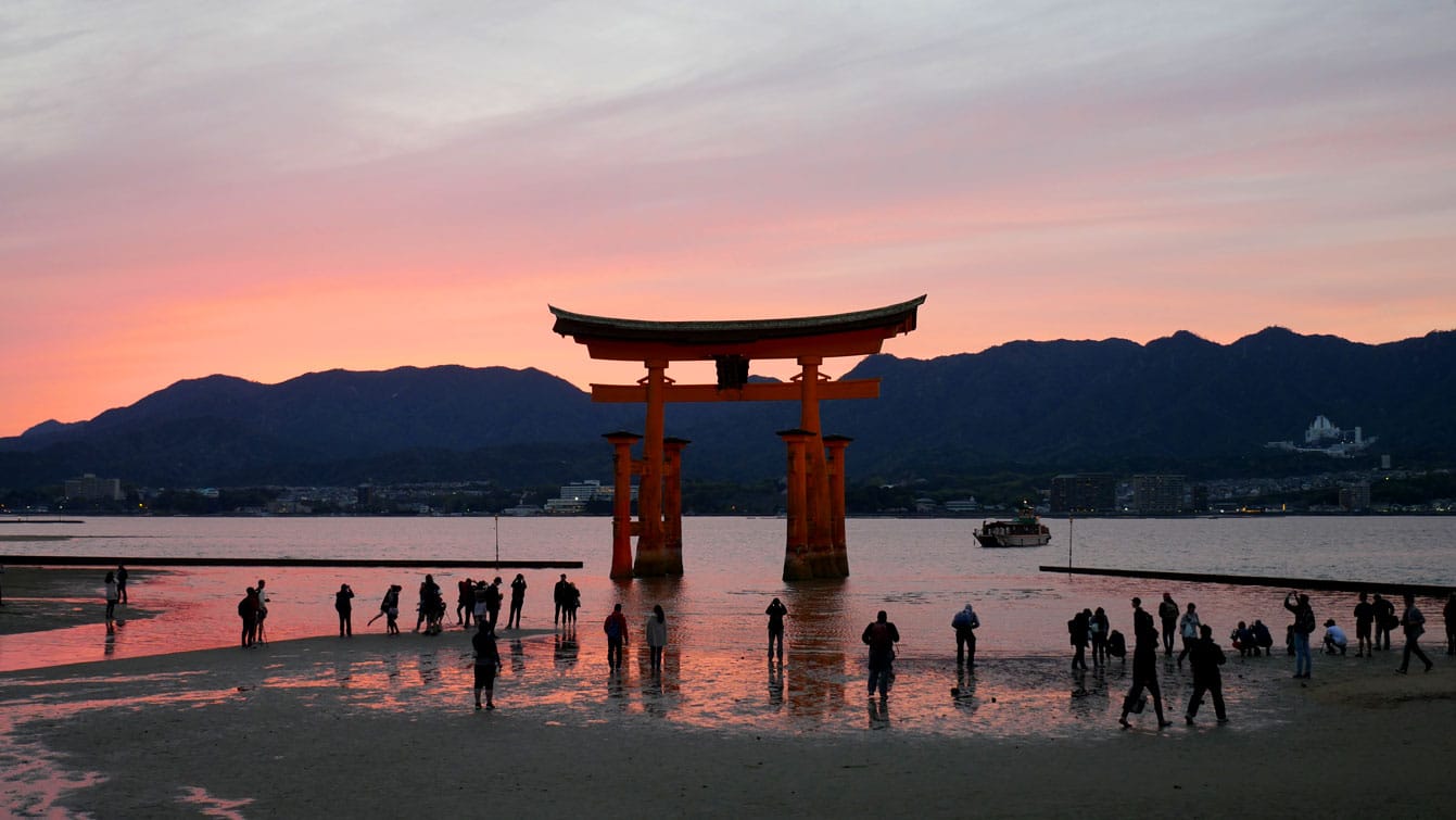 Torii flottant, Île d'Itsukushima (Miyajima), Japon 