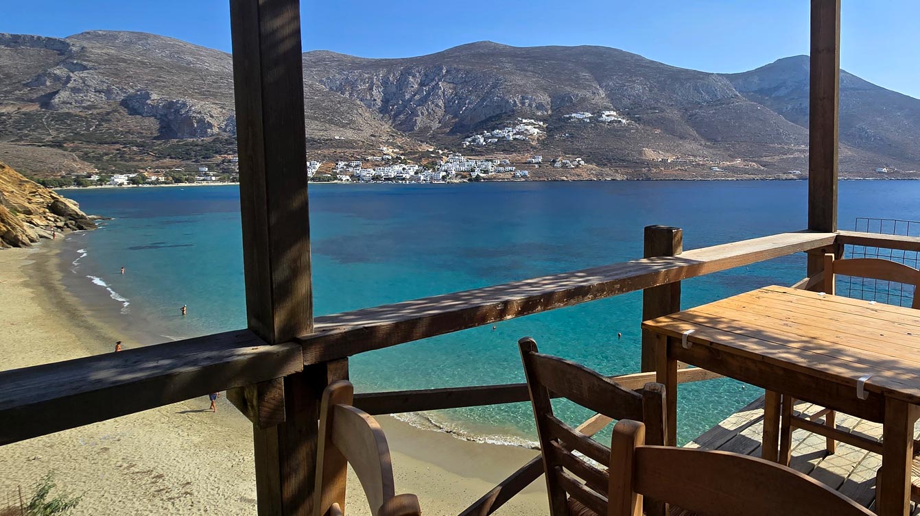 restaurant Lebressṓ, Amorgos