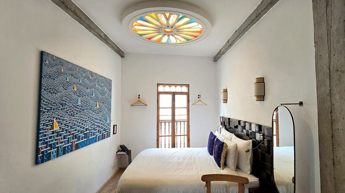 Une des chambre du Riad Esprit Bleu