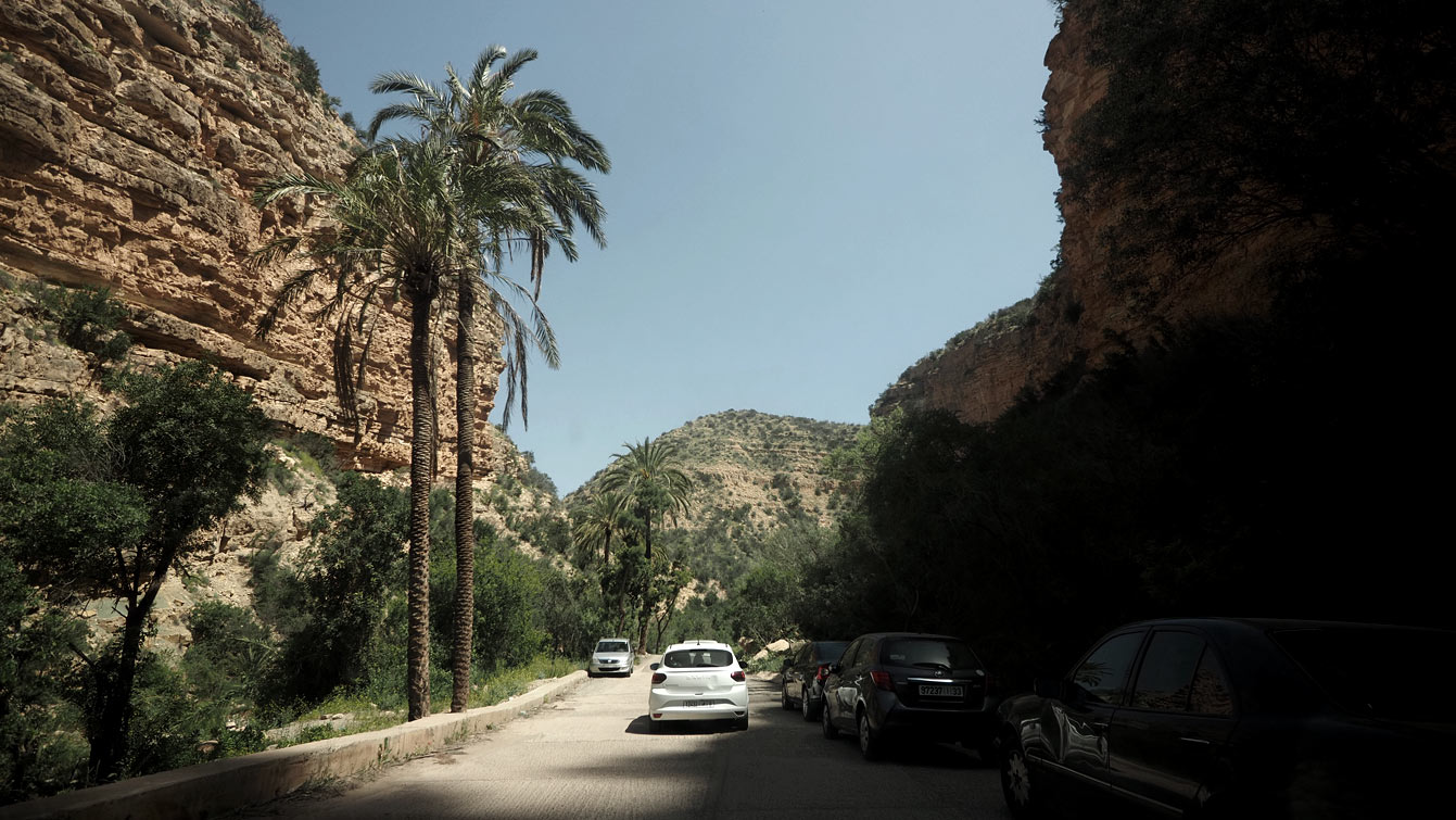 Sur la route pour aller à la Vallée du paradis