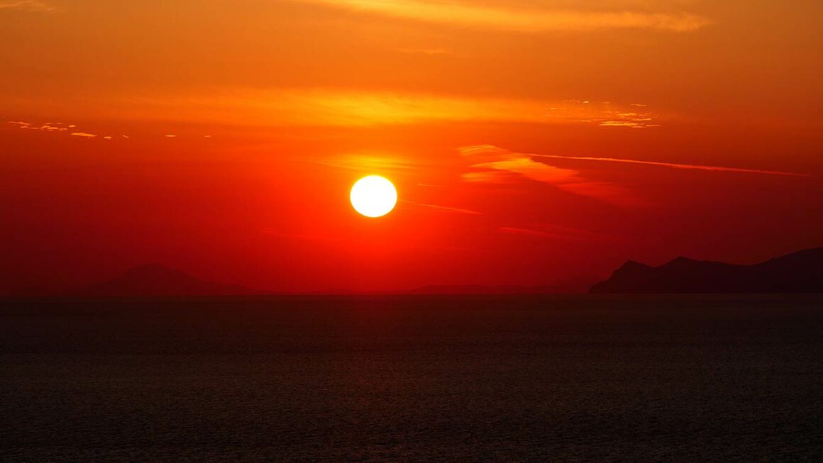 Coucher de soleil à Oia, Santorin