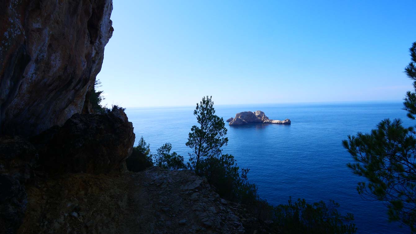 Ses Balandres : vue sur la mer