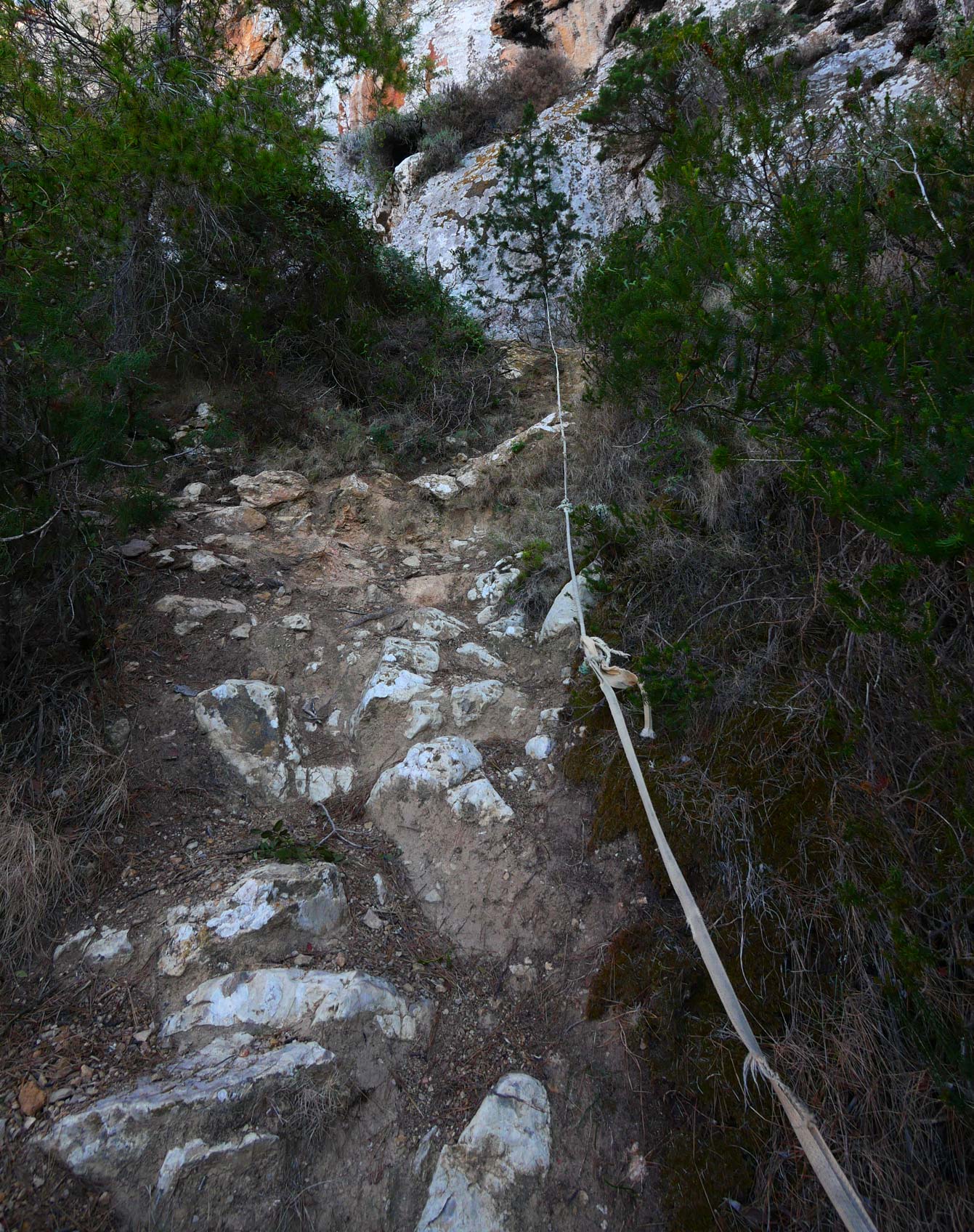 Descenste en corde à Ses Balandres