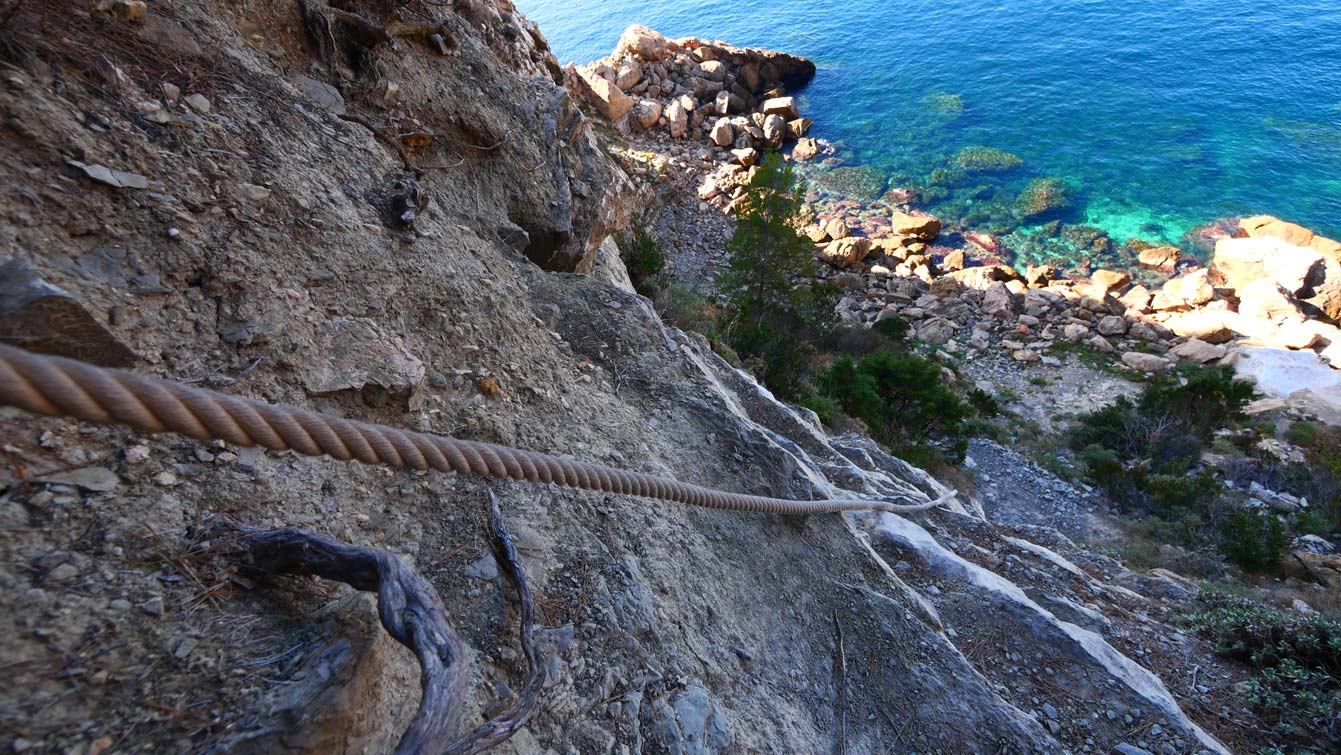 Descenste en corde à Ses Balandres