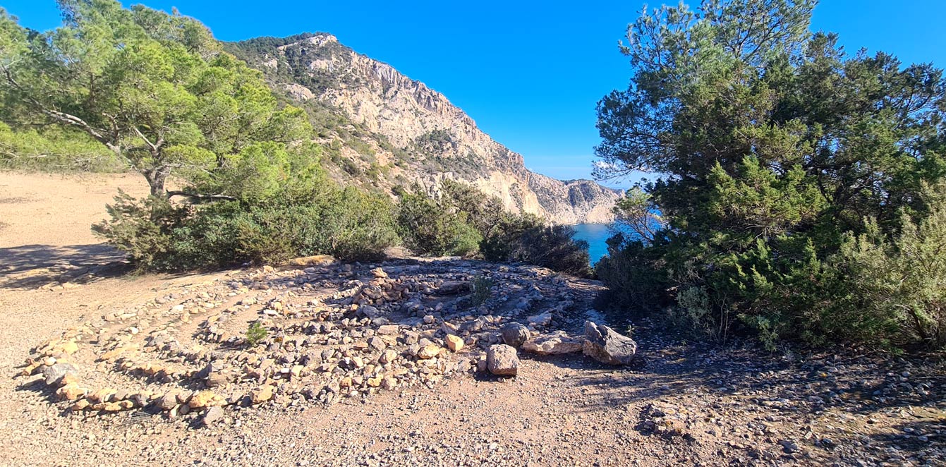 cercle de pierres à Sa Pedrera de Cala d’Hort