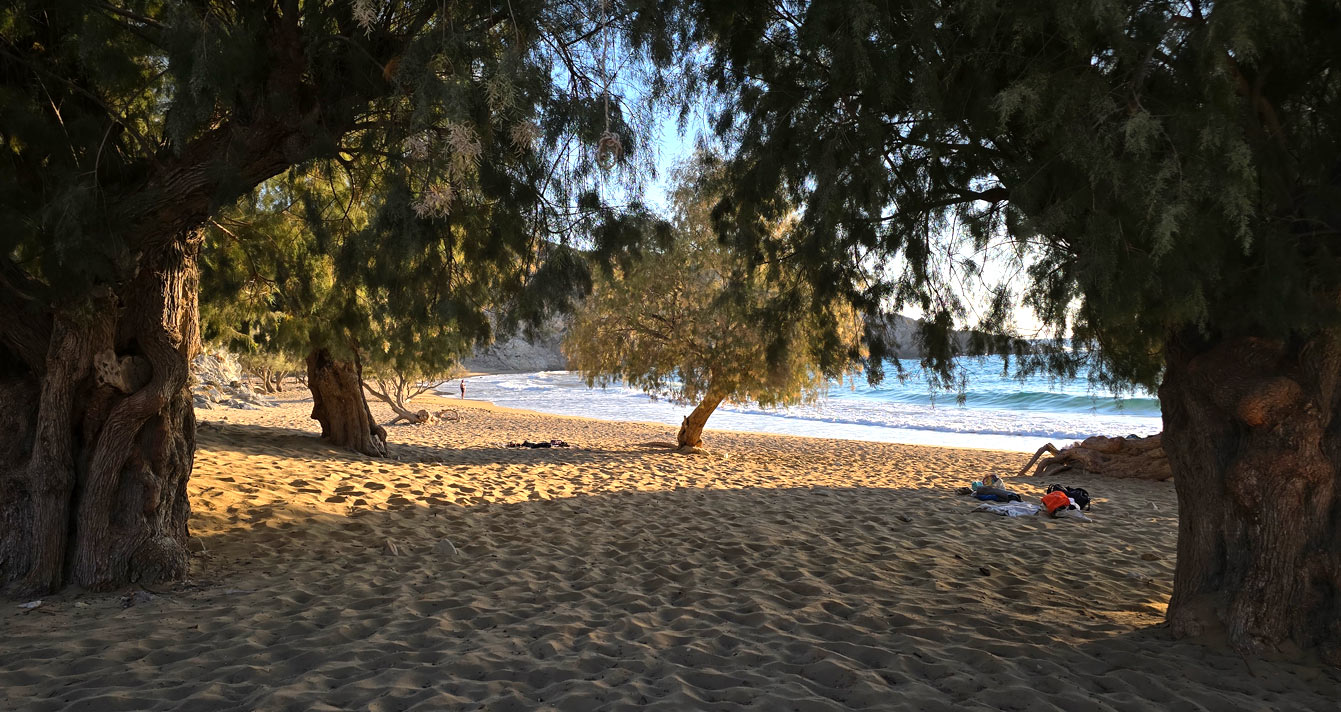 la plage de Psili Ammos à Patmos