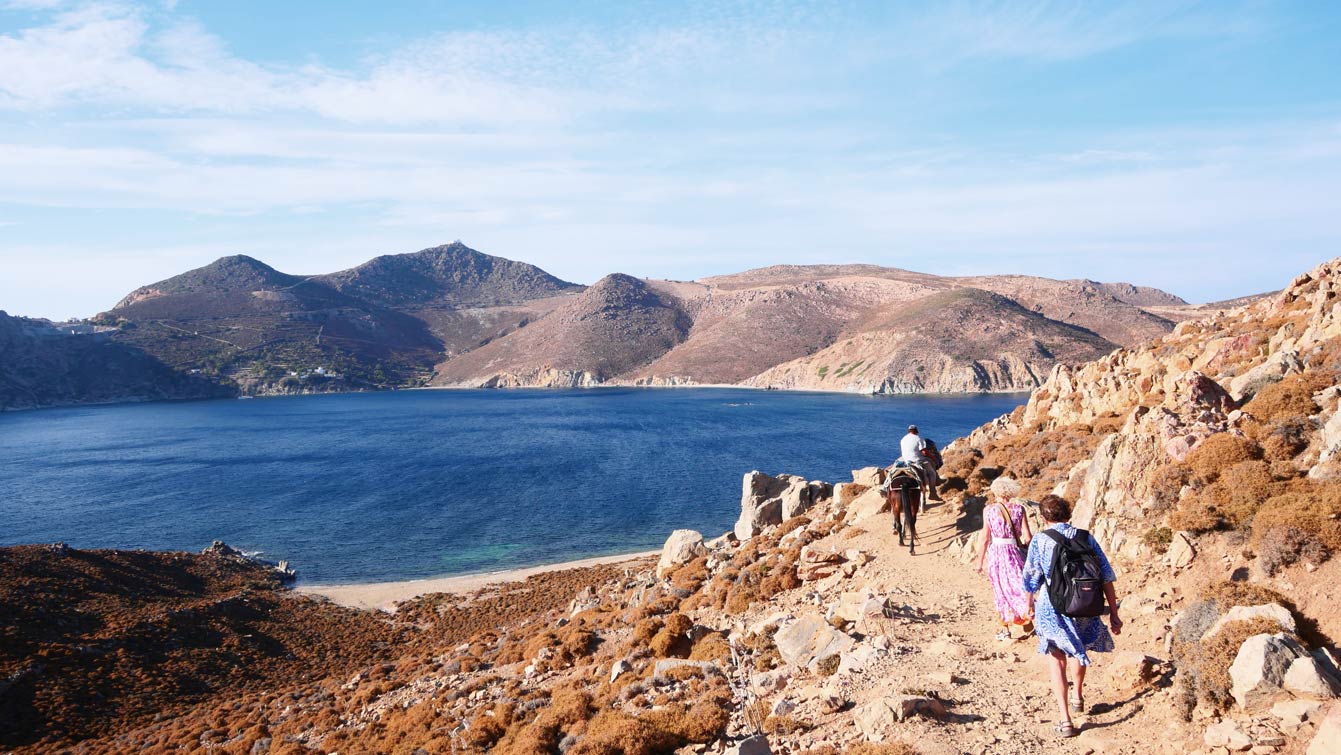 Sur le chemin de randonnée... Psili Ammos Beach., Patmos