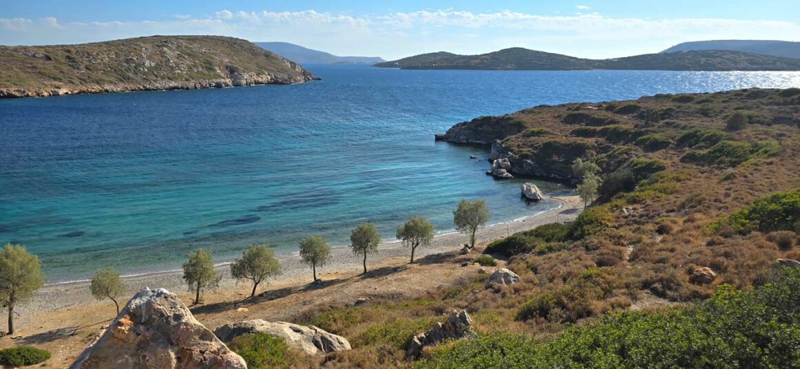 Plage sur l'île d'Arki, Patmos