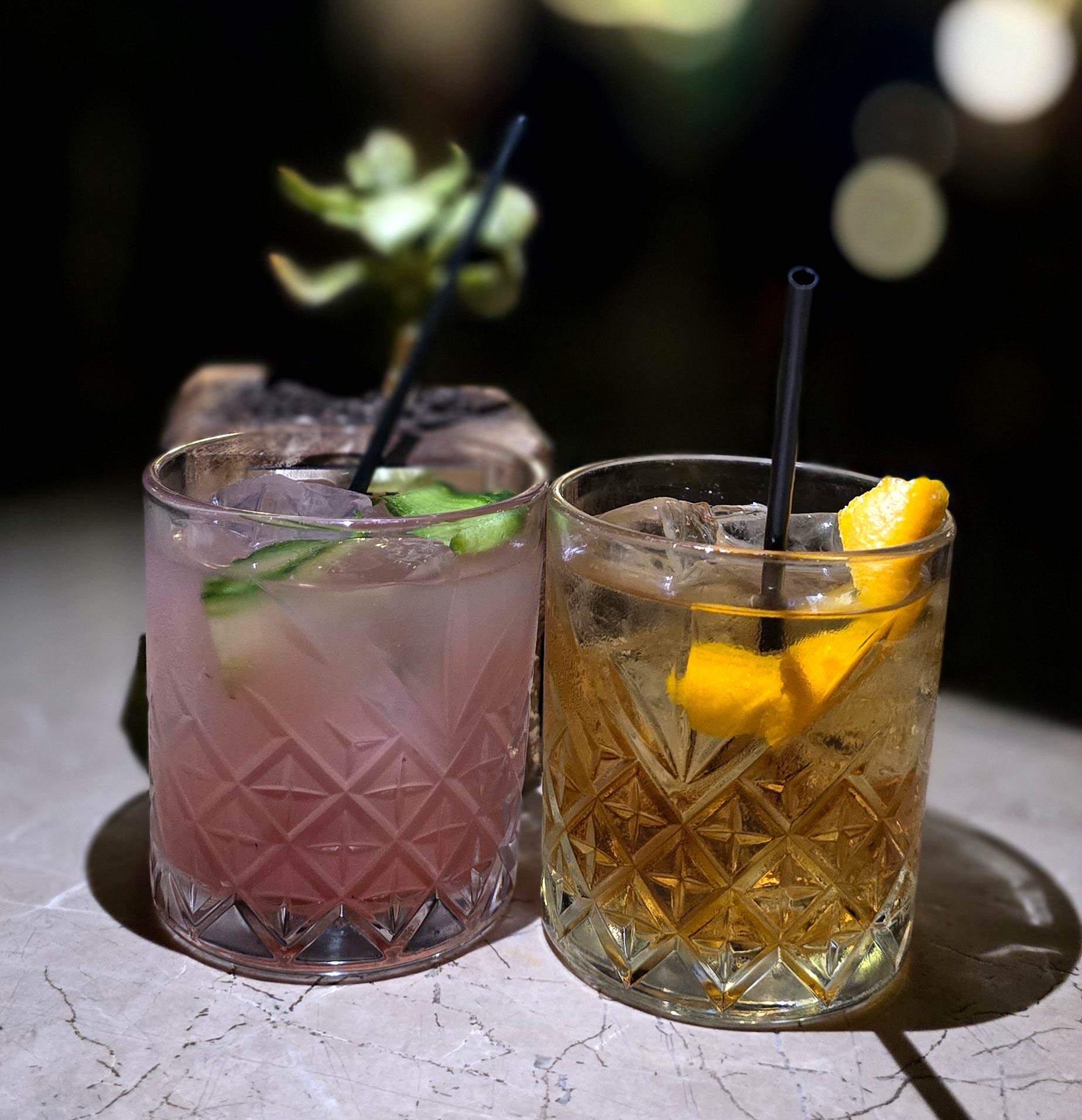 Cocktails au café houston à Patmos