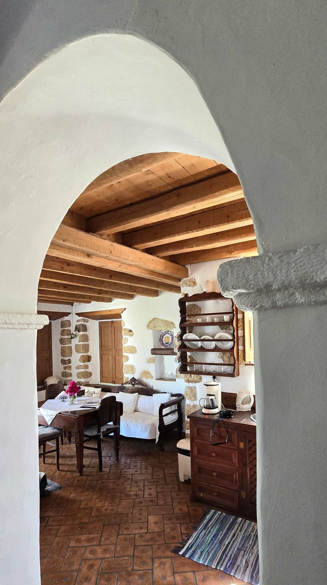 L'espace cuisine et salle à manger, Eirini Luxury Hotel Villas Patmos