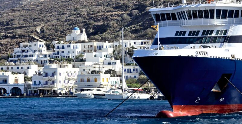 Port d'Amorgos vue du bateau